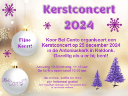 Bel Canto Kerstflyer 2024