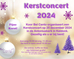 Bel Canto Kerstflyer 2024