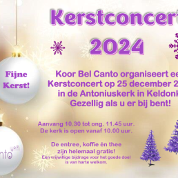 Bel Canto Kerstflyer 2024