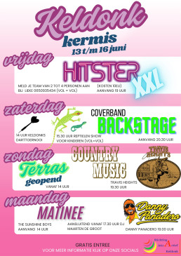 Keldonk Kermis 2025 -poster programma