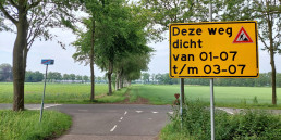 asfalteringswerkzaamheden wegafsluitingen juni-juli 2026 bord De Baars-Vogelzang