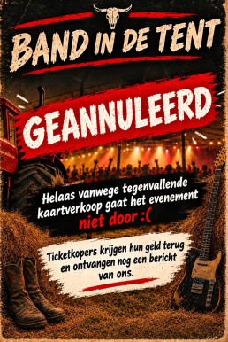 band in de tent 2026 geannuleerd